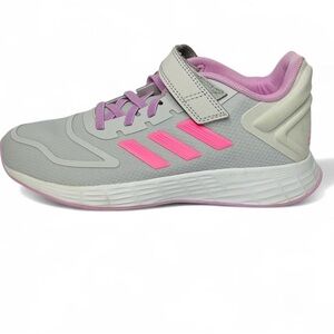 Adidas, Light Motion Duramo 10 Elastic Running Sneakers, Gray/Pink, Size 3